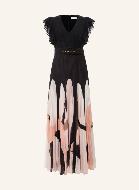 Phase Eight Dress ISLA with pleats BLACK/ ROSE