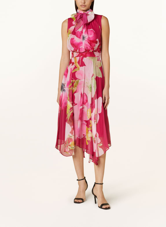 Phase Eight Dress LUCINDA with cut-out PINK/ PINK/ GREEN