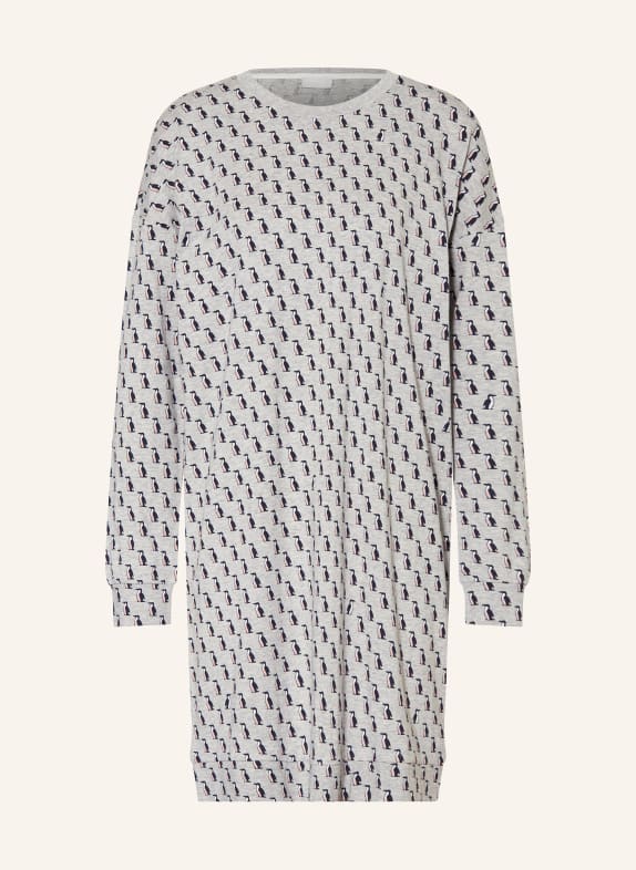 mey Nachthemd Serie PENGUIN FLOCK GRAU
