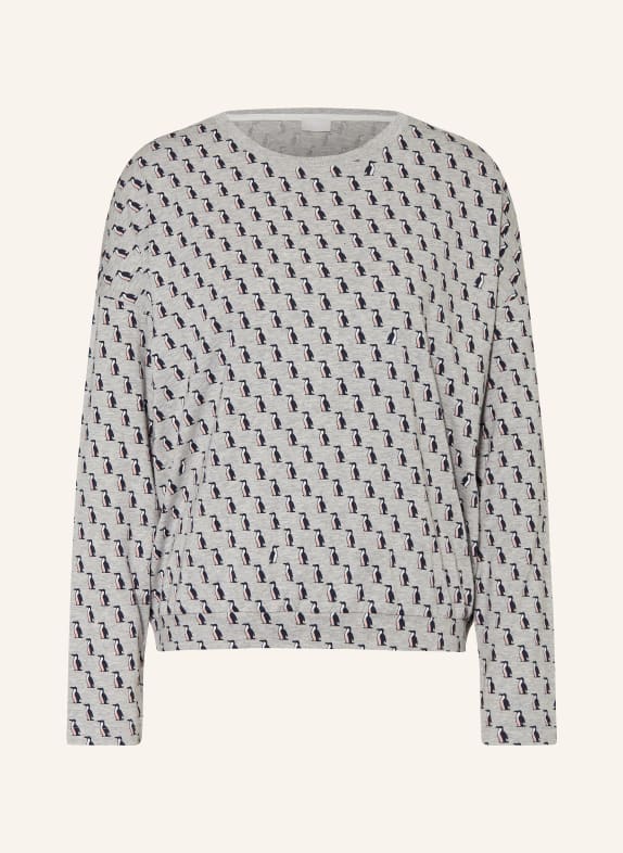 mey Schlafshirt Serie PENGUIN FLOCK GRAU