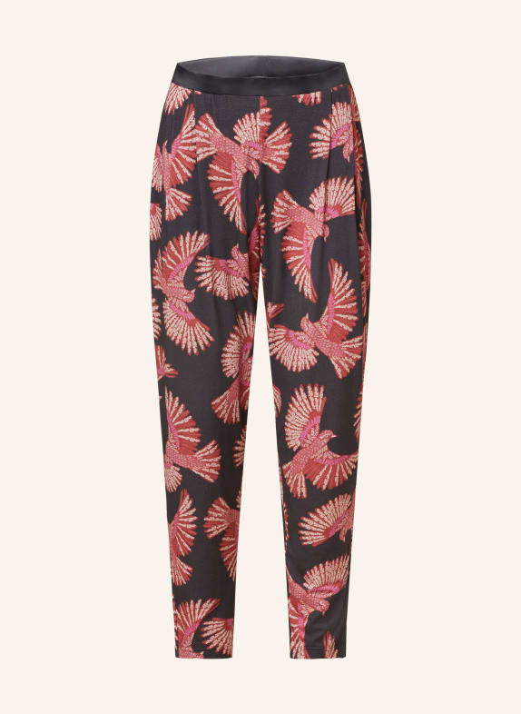 mey Schlafhose Serie FLYING BIRD DUNKELGRAU/ DUNKELROT/ PINK