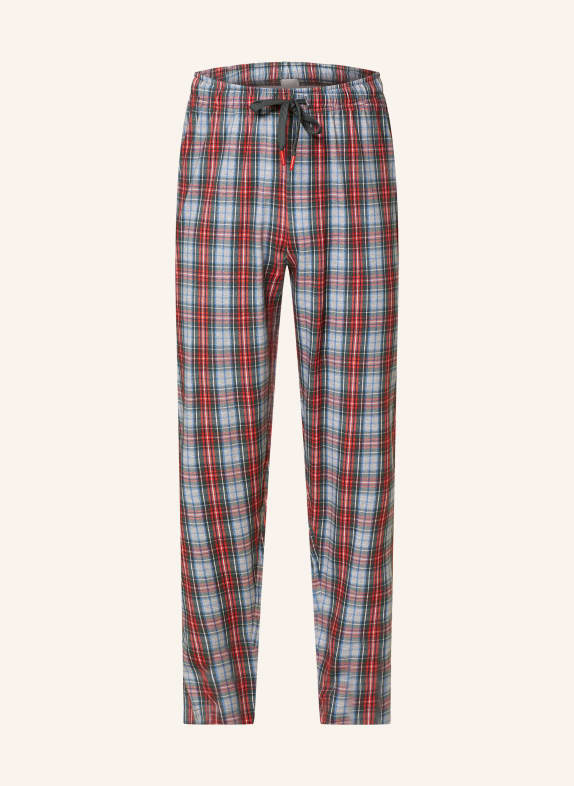 mey Pajama pants series CHECKERED PATTERN made of flannel GREEN/ RED/ BLUE