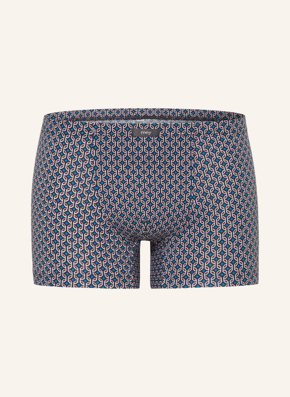 mey Boxer shorts series WEAVE BLUE/ DARK RED/ BLACK