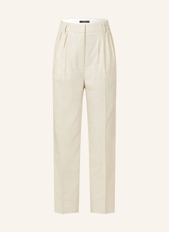 ALLSAINTS Trousers WHITNEY with linen LIGHT BROWN