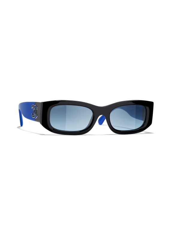 CHANEL Prostokątne okulary przeciwsłoneczne 1773S2 – CZARNY/ CIEMNONIEBIESKI GRADIENT