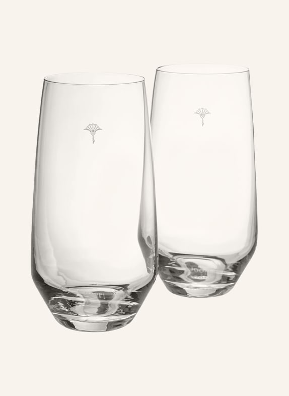 JOOP! Set of 2 tall drinking glasses SINGLE CORNFLOWER WHITE