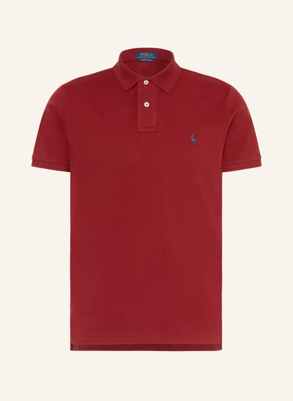 POLO RALPH LAUREN Piqué polo shirt custom slim fit DARK RED