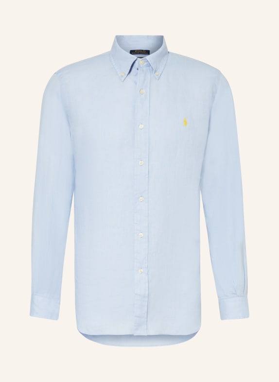 POLO RALPH LAUREN Linen shirt Custom Fit LIGHT BLUE