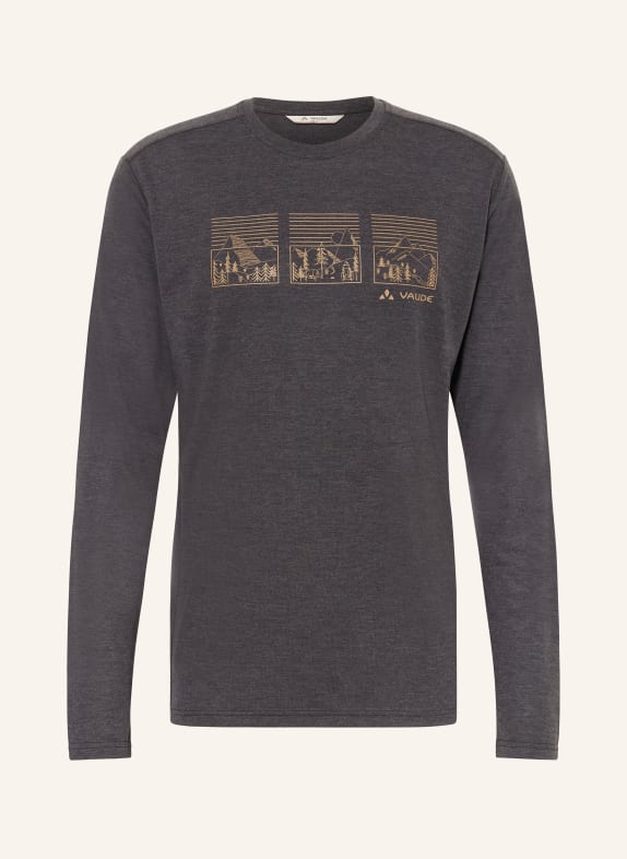 VAUDE Longsleeve ROSEMOOR III DUNKELGRAU/ BEIGE