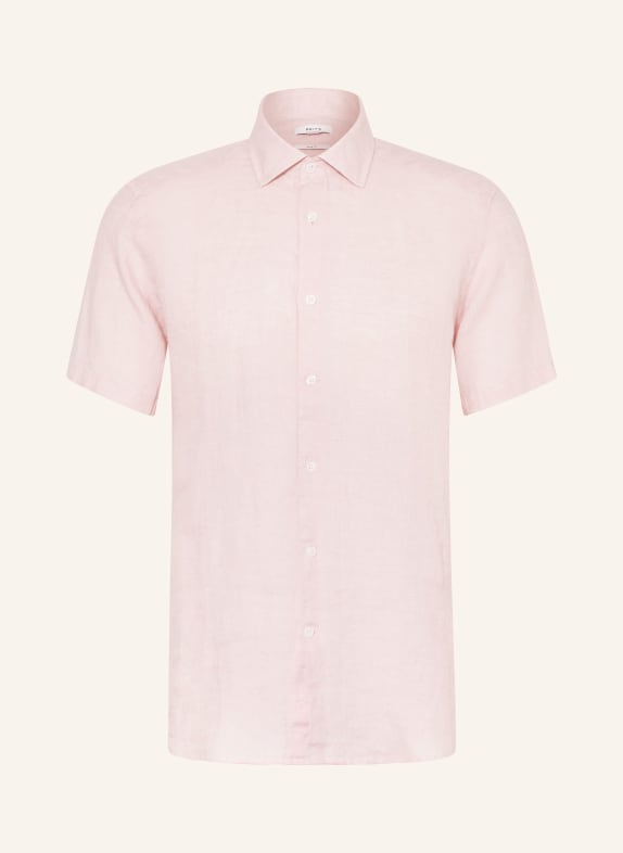 REISS Short-sleeved shirt HOLIDAY slim fit made of linen PINK