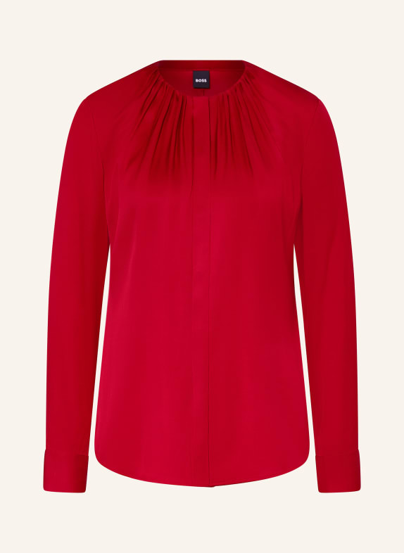 BOSS Shirt blouse BANORAH in silk DARK RED