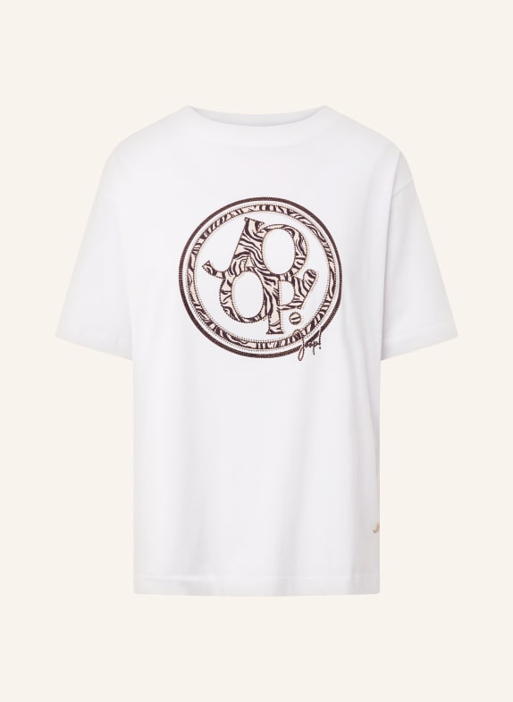 JOOP! T-shirt with decorative gems WHITE