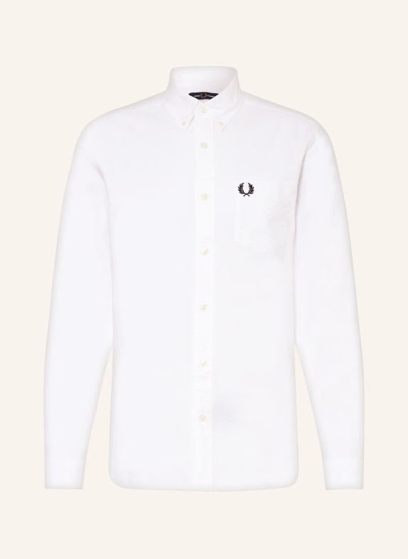 FRED PERRY Hemd Regular Fit WEISS
