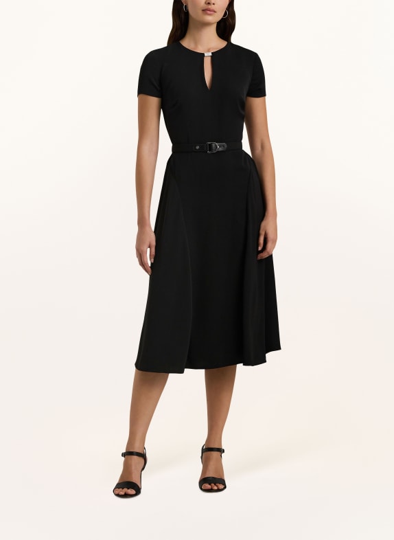 Black Long-Sleeve Shirt with Back Print Maniche lunghe Uomo nero Dress BLACK