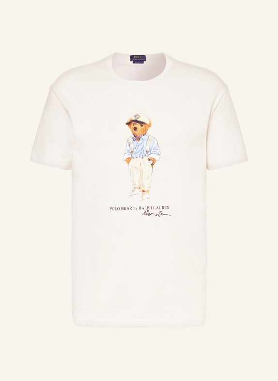 POLO RALPH LAUREN T-shirt WHITE/ LIGHT BLUE/ BROWN