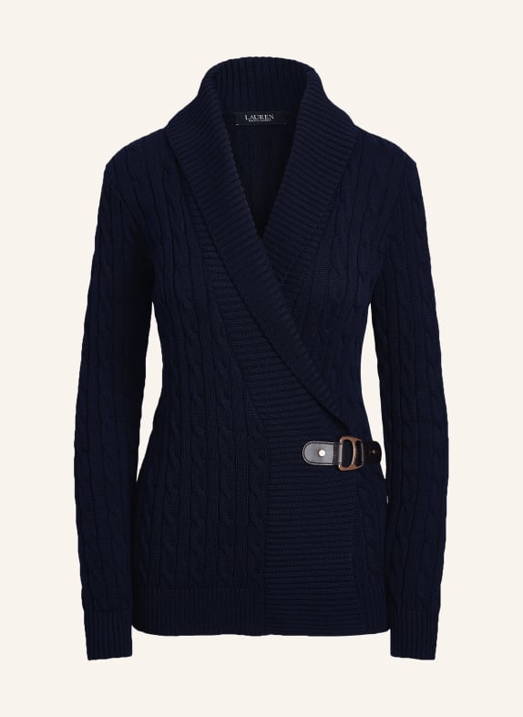 LAUREN RALPH LAUREN Pletený kardigan TMAVĚ MODRÁ