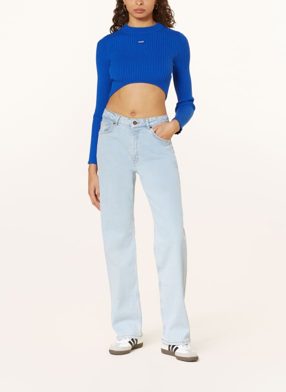 HUGO Straight jeans ELYAH 449 TURQUOISE/AQUA