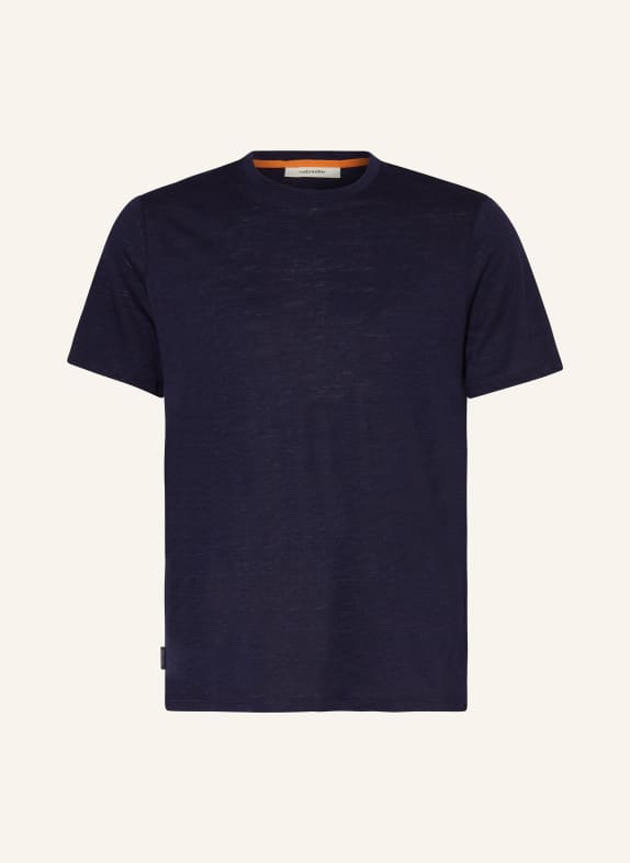icebreaker T-shirt MERINO LINEN made of merino wool with linen DARK BLUE