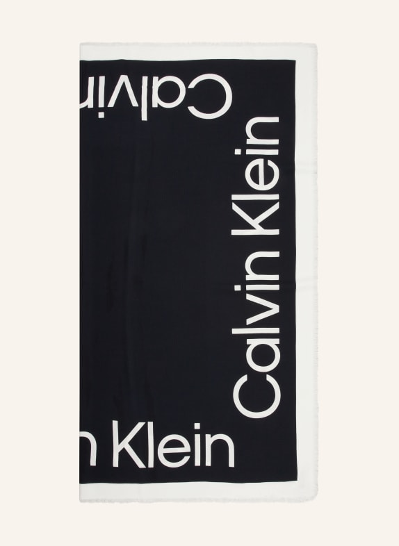 Calvin Klein Chusta CZARNY/ BIAŁY