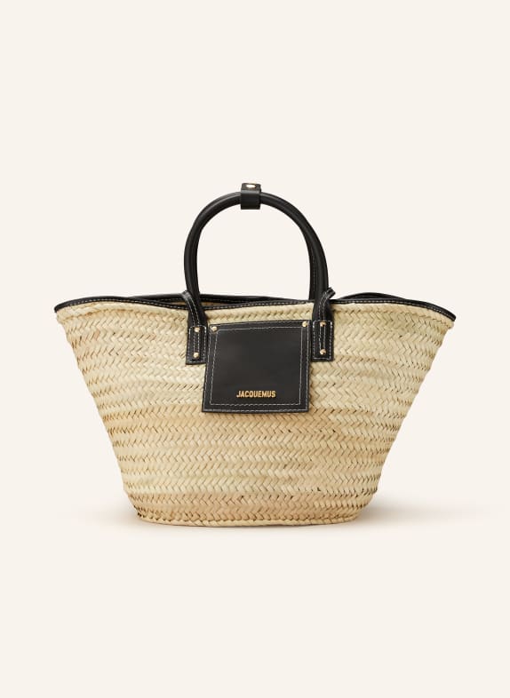 JACQUEMUS Torba shopper LE PANIER SOLI CZARNY/ KREMOWY