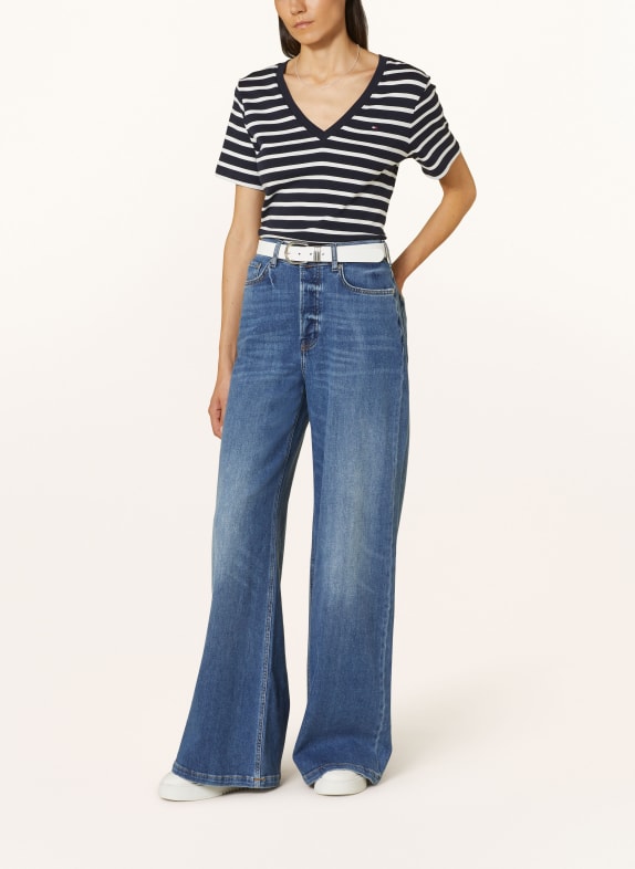 TOMMY HILFIGER T-shirt DONKERBLAUW / CRÈME