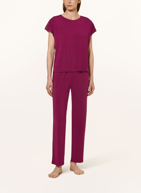 Calvin Klein Slaapshirt MINIMALIST DONKERROOD