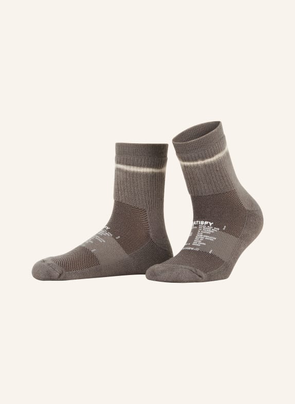 SATISFY Sportovní ponožky TIE DYE z merino vlny Morel Tie Dye