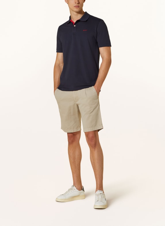 GANT Tricou polo din piqué ALBASTRU ÎNCHIS