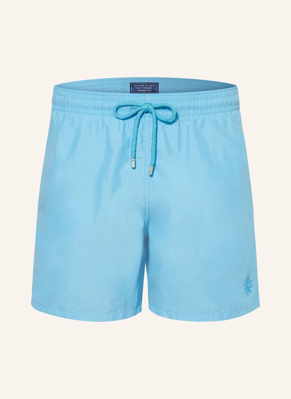 VILEBREQUIN Swim shorts MOOREA WATEREFFECT with water-activated print LIGHT BLUE
