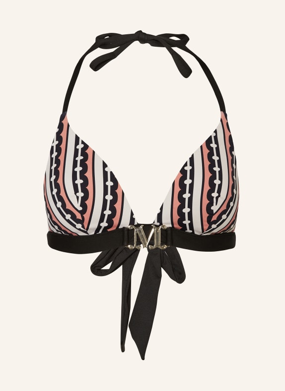 Max Mara BEACHWEAR Triangle bikini top ARLETTE CREAM/ BLACK/ ROSE