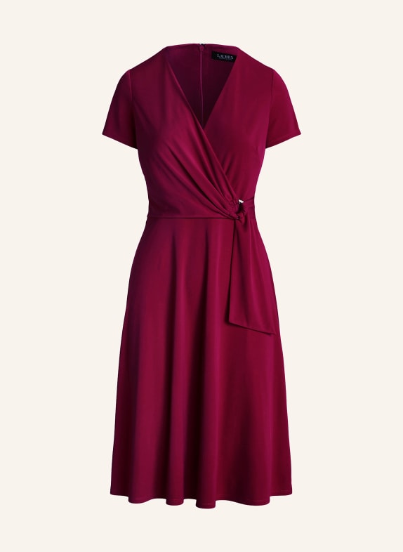 LAUREN RALPH LAUREN Jerseykleid in Wickeloptik FUCHSIA