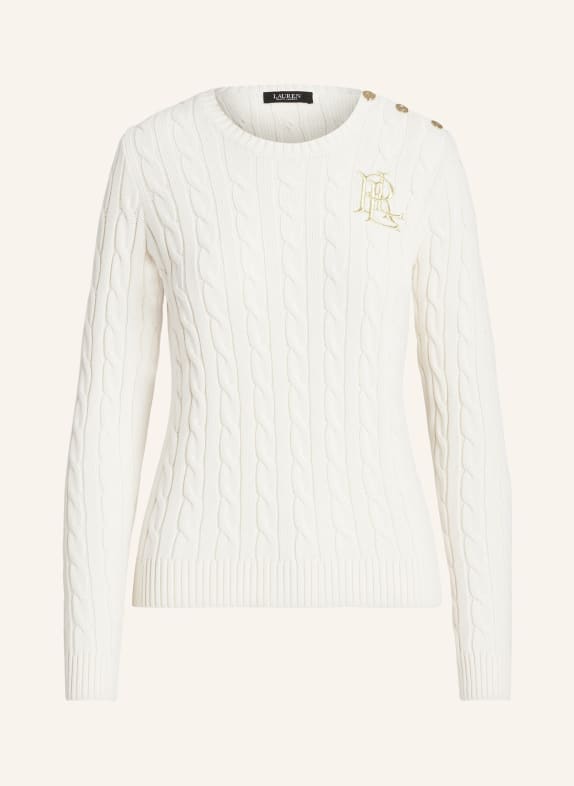 LAUREN RALPH LAUREN Pullover mit Glitzergarn ECRU