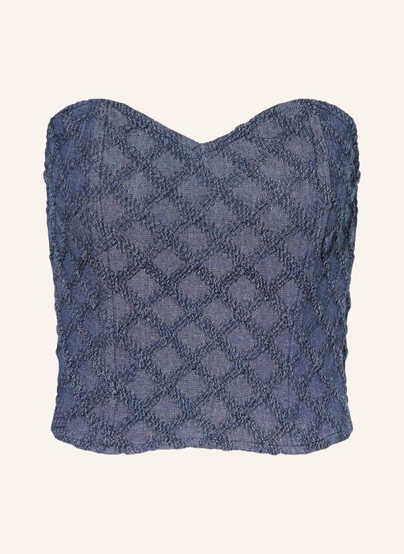 SOMETHINGNEW Cropped top SNKATHRIN BLUE