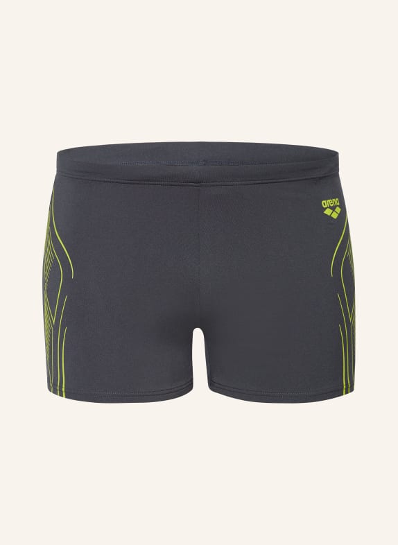 arena Swim trunks REFLECTING with UV protection 50+ GRAY/ NEON GREEN