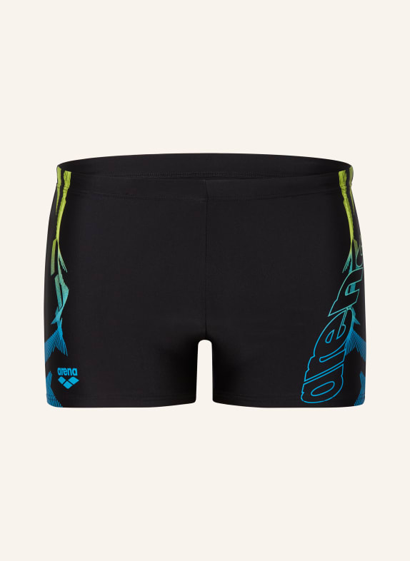 arena Swimming trunks GLEAM with UV protection BLACK/ BLUE/ NEON GREEN