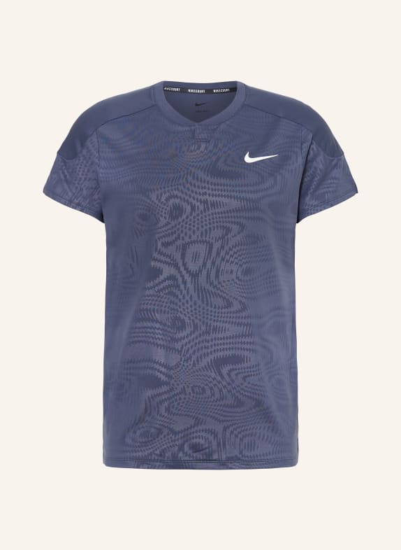 Nike T-Shirt COURT SLAM DRI-FIT BLAUGRAU/ GRAU