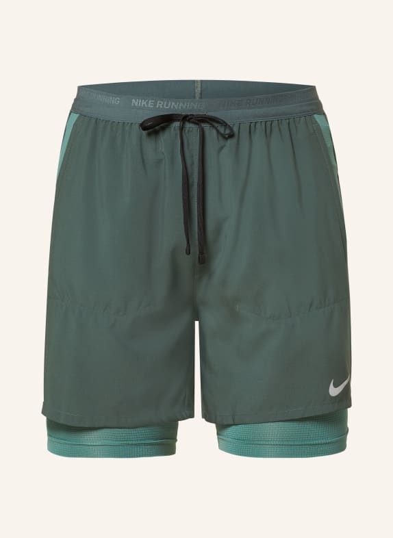 Nike 2-in-1 running shorts STRIDE GREEN
