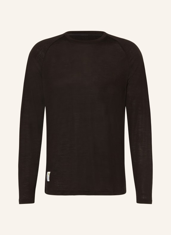 maloja Long sleeve shirt TRAUNSTEINM. with merino wool BLACK