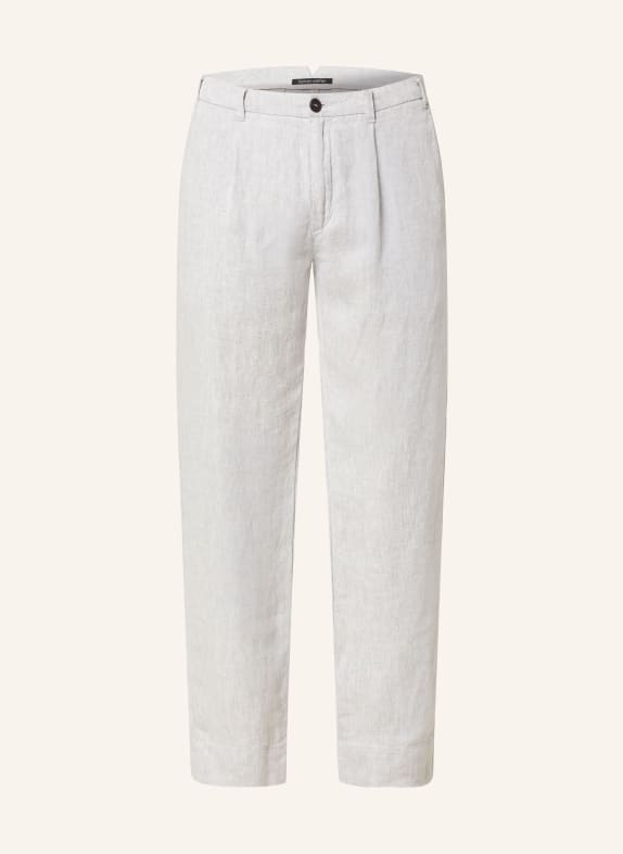 hannes roether Chinos regular fit made of linen LIGHT GRAY