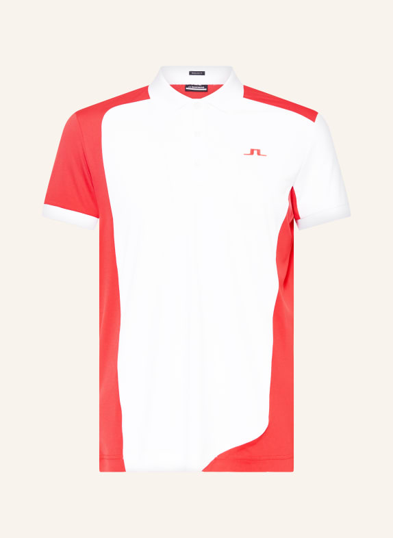 J.LINDEBERG Funktions-Poloshirt WEISS/ ROT