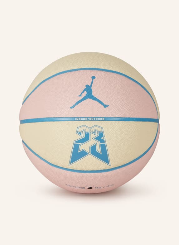 JORDAN Basketbalový míč JORDAN ULTIMATE 2.0 8P BÍLÁ/ SVĚTLE RŮŽOVÁ/ MODRÁ