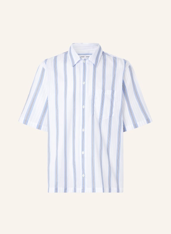 SAMSØE SAMSØE Short sleeve shirt SAAYO comfort fit LIGHT BLUE/ WHITE