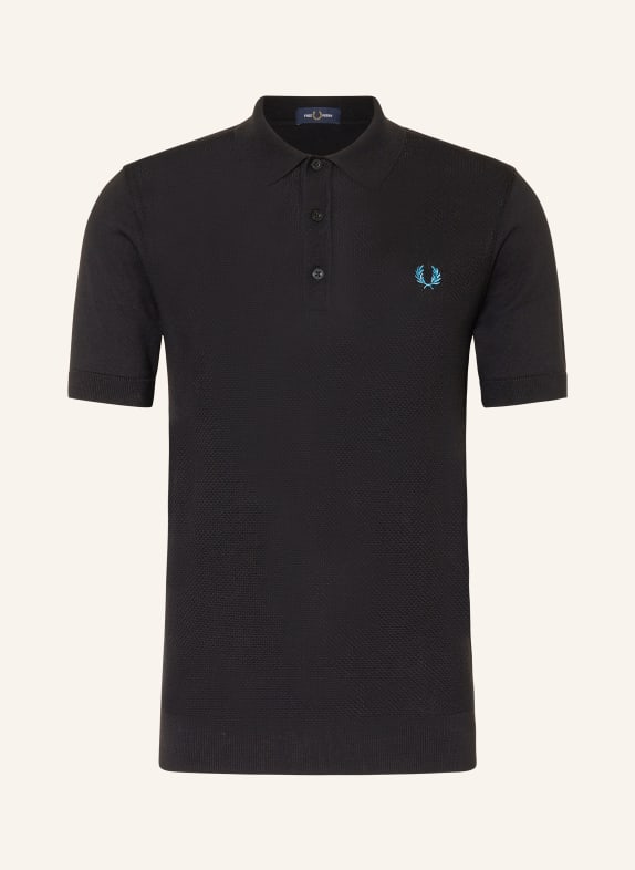 FRED PERRY Knitted polo shirt BLACK