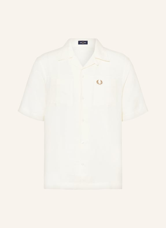 FRED PERRY Resort shirt comfort fit in linen ECRU