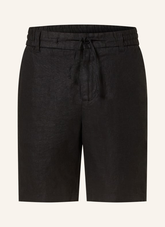 NN.07 Linen shorts SEB BLACK