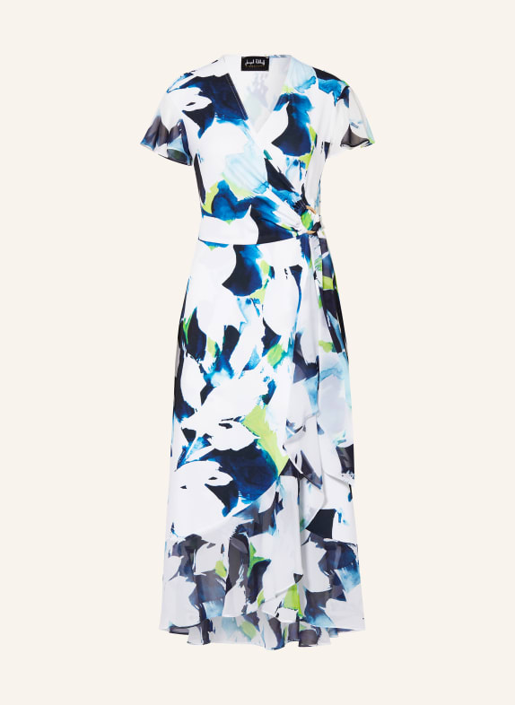 Joseph Ribkoff SIGNATURE Cocktail dress in mixed materials WHITE/ BLUE/ GREEN