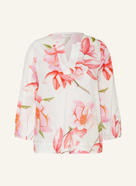 ETERNA Shirt blouse with 3/4 sleeves WHITE/ PINK/ GREEN