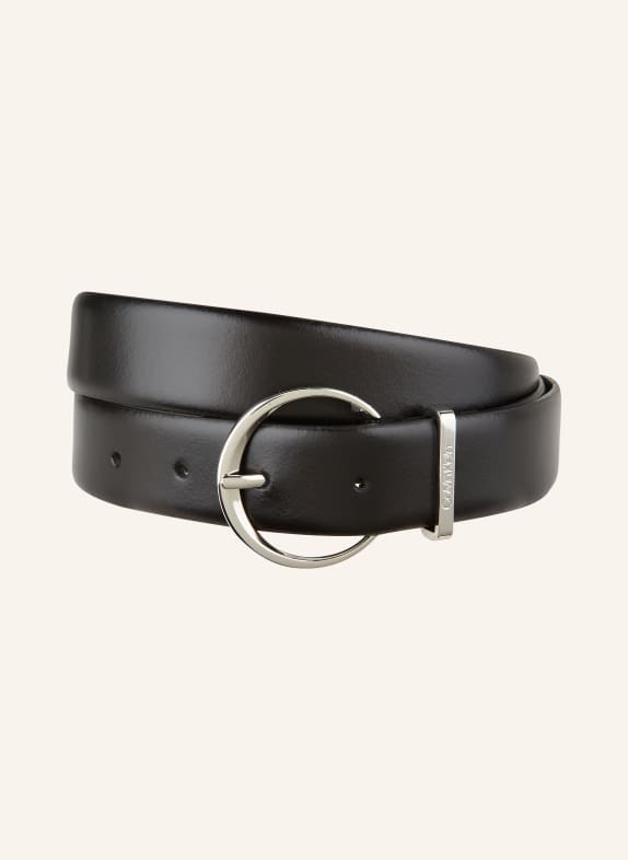Calvin Klein Leather belt BLACK
