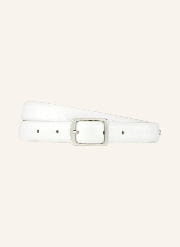 Calvin Klein Leather belt LIGHT GRAY