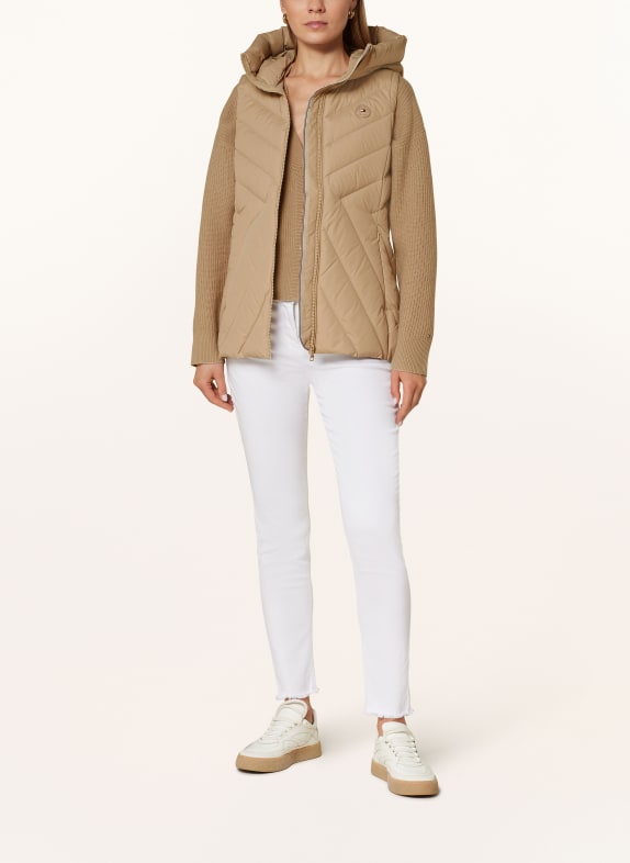 TOMMY HILFIGER Daunenweste BEIGE